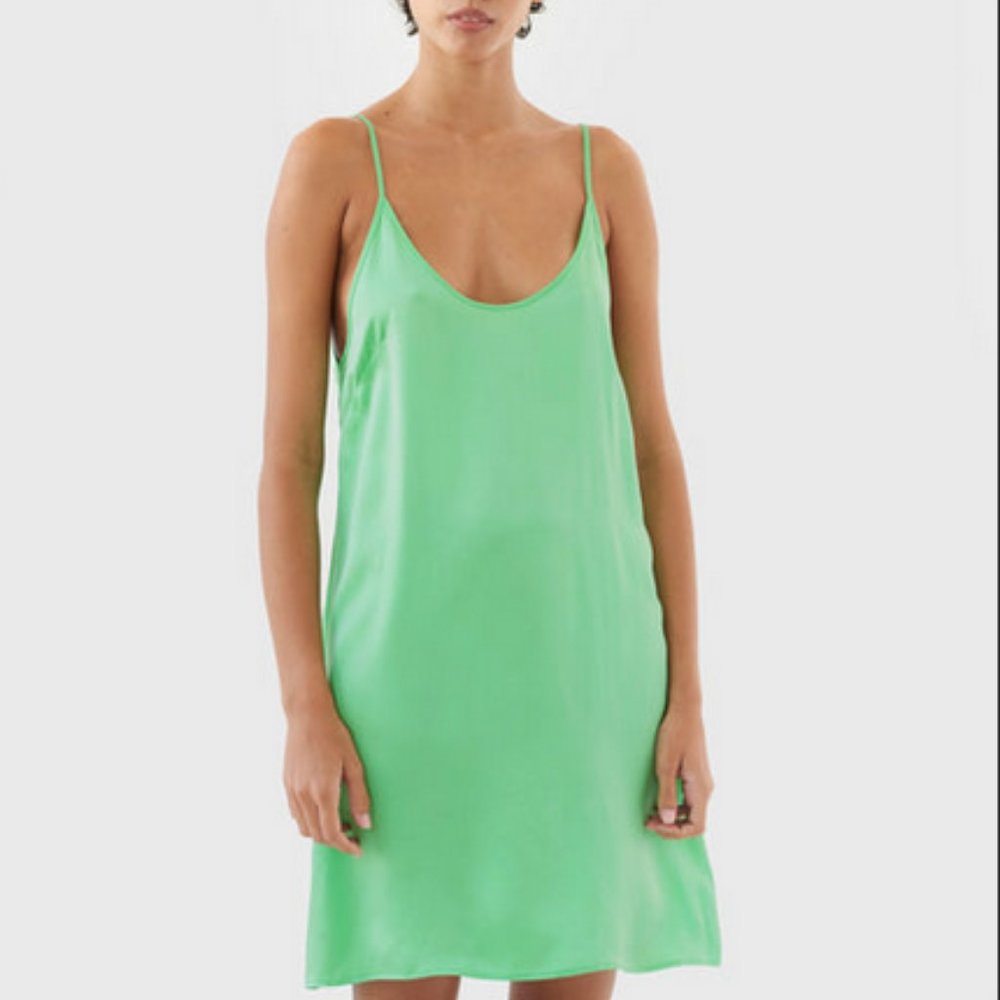 NWT Araks Pearl Silk Slip Lima - medium green